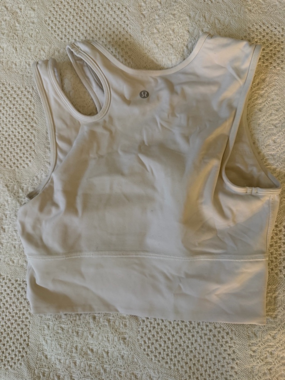lululemon white/light beige Sports Bra with Removable Cups